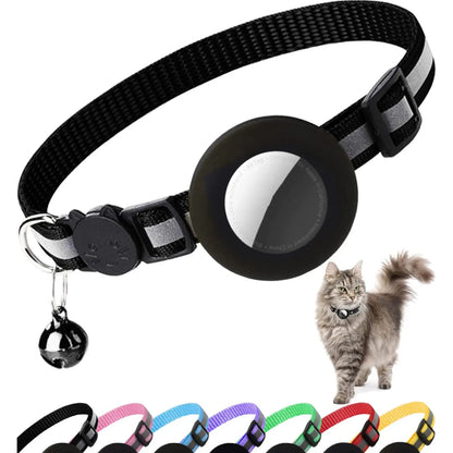 EVERBETTERUS Cat Collar Reflective Kitten Collar with Bell, Breakaway Airtag Cat Collar for Boys Girls Cats, GPS Tracker for Cats 0.4’’ Width Adjustable Safe Kitty Collar