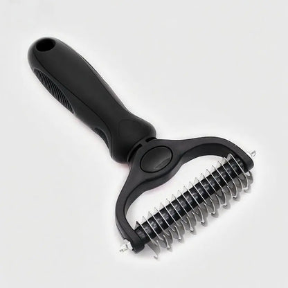 Double-Sided Pet Grooming Brush for Dogs and Cats - Versatile Shedding Tool for Effective Hair Removal and Regular Care
